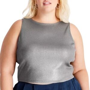 Future Collective Metallic Tank Top‎